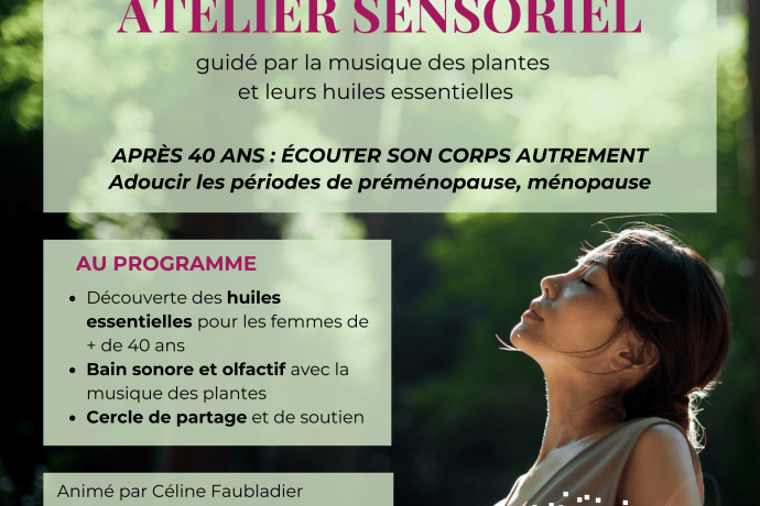 Samedi 7 mars 2026 : Atelier sensoriel dédié aux femmes